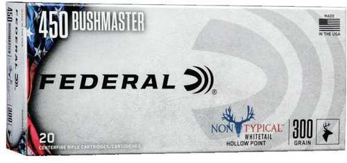 Click to see larger image. 450 Bushmaster 20 Rounds Ammunition Federal Cartridge 300 Grain Soft Point